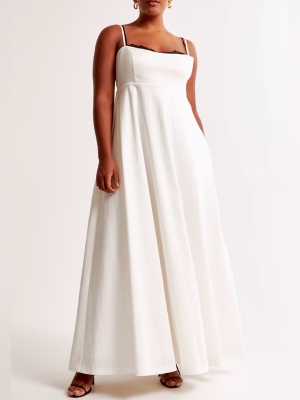 Abercrombie lace trim taffeta dress (XXS Tall)